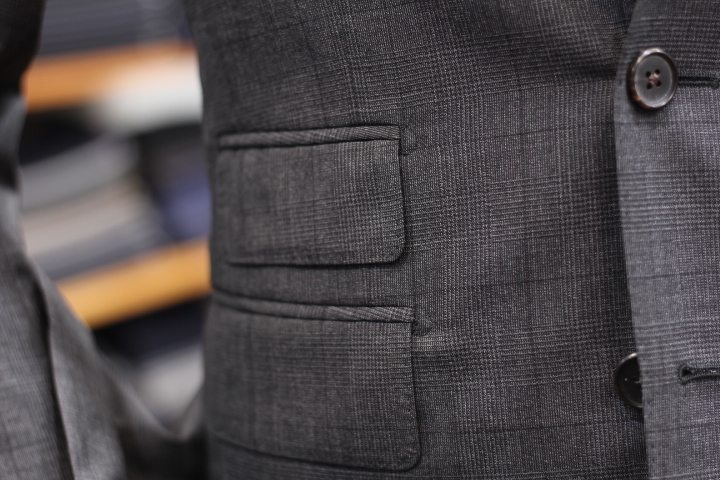 Sample Suit グレンチェック チェンジポケット