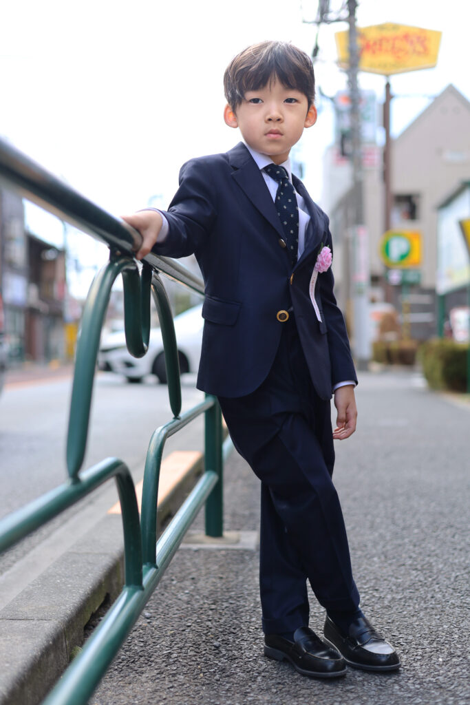オーダーキッズスーツ KIDSSUITS テーラーフクオカ テーラーフクオカ 子供服 カノニコ 紺無地-5