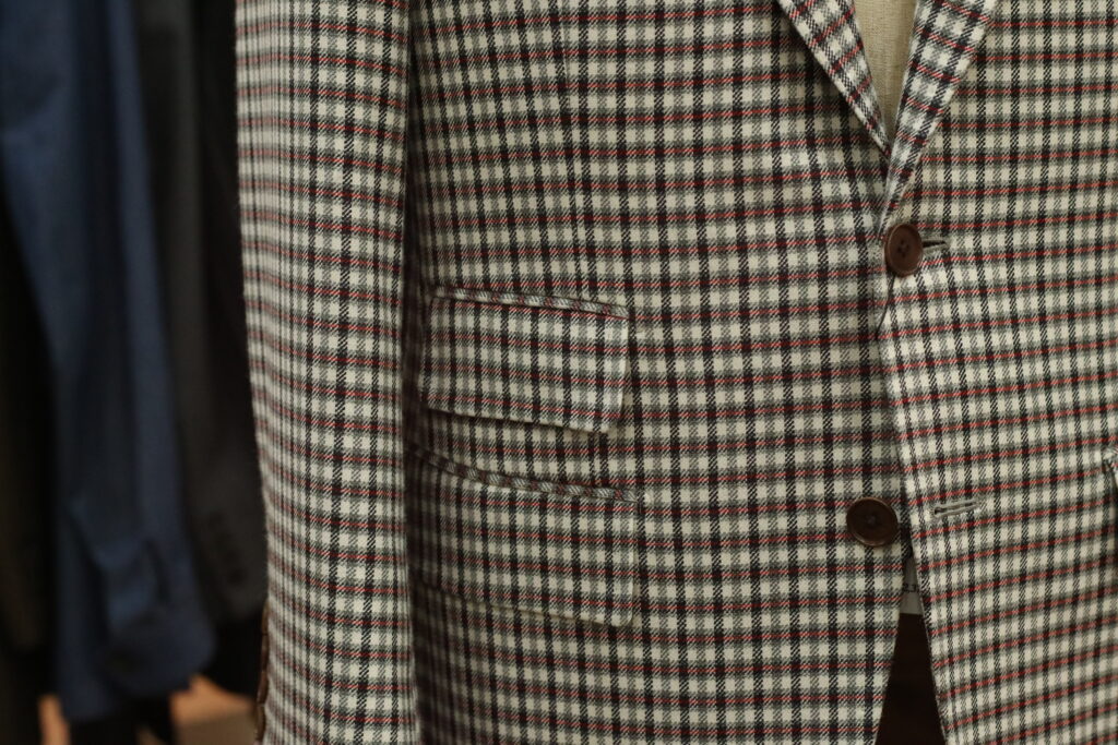 サンプル,セール,ジャケット,チェック,チェンジポケット,Tailor Fukuoka