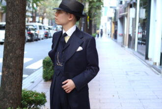 Tailor Fukuoka,銀座,オーダー,スーツ,仕立て,紺無地,スリーピース,AW,秋冬,