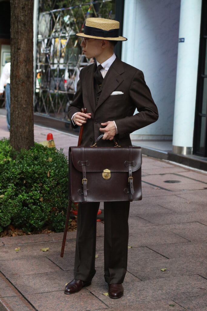 Tailor Fukuoka,銀座,オーダー,ブラウン,茶,クラシック,スリーピース,新作,私物,
